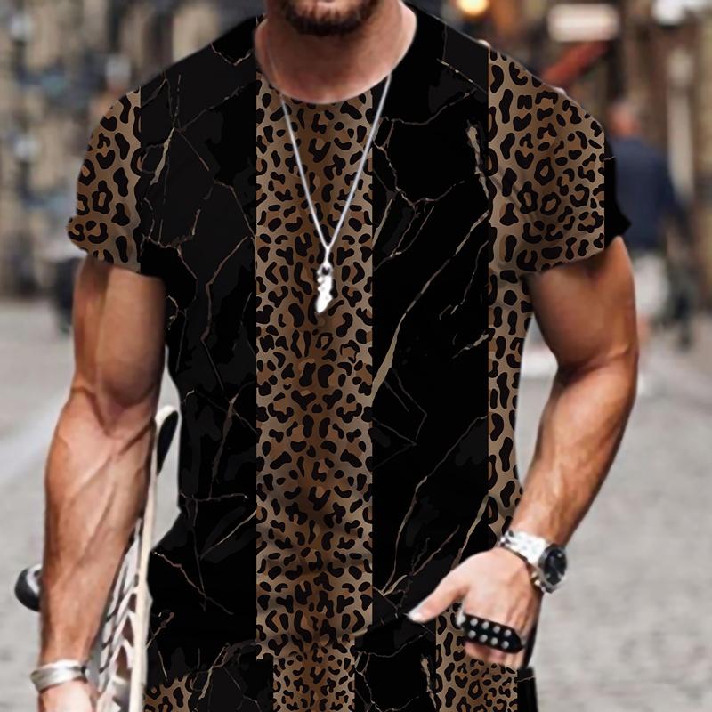 Funny Animal Graphic 3D Printed T-shirt For Men Causal Short Sleeve Oversized Pullover T-shirt Top Men's Tees Outdoor Clothing