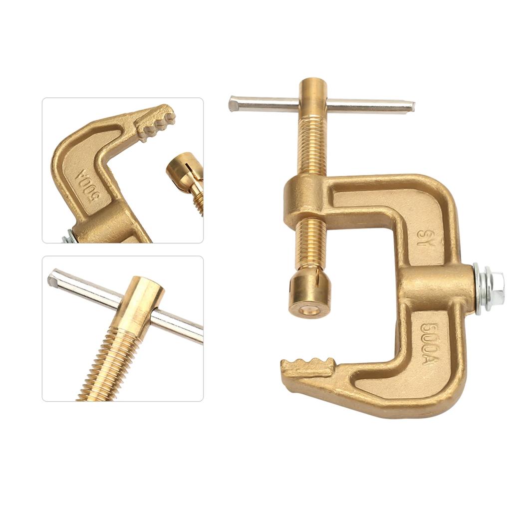 High Power Ground Earth Clamp 500A Brass Material Classical G Shape Ground Welding Earth Clamp for Welding Machine