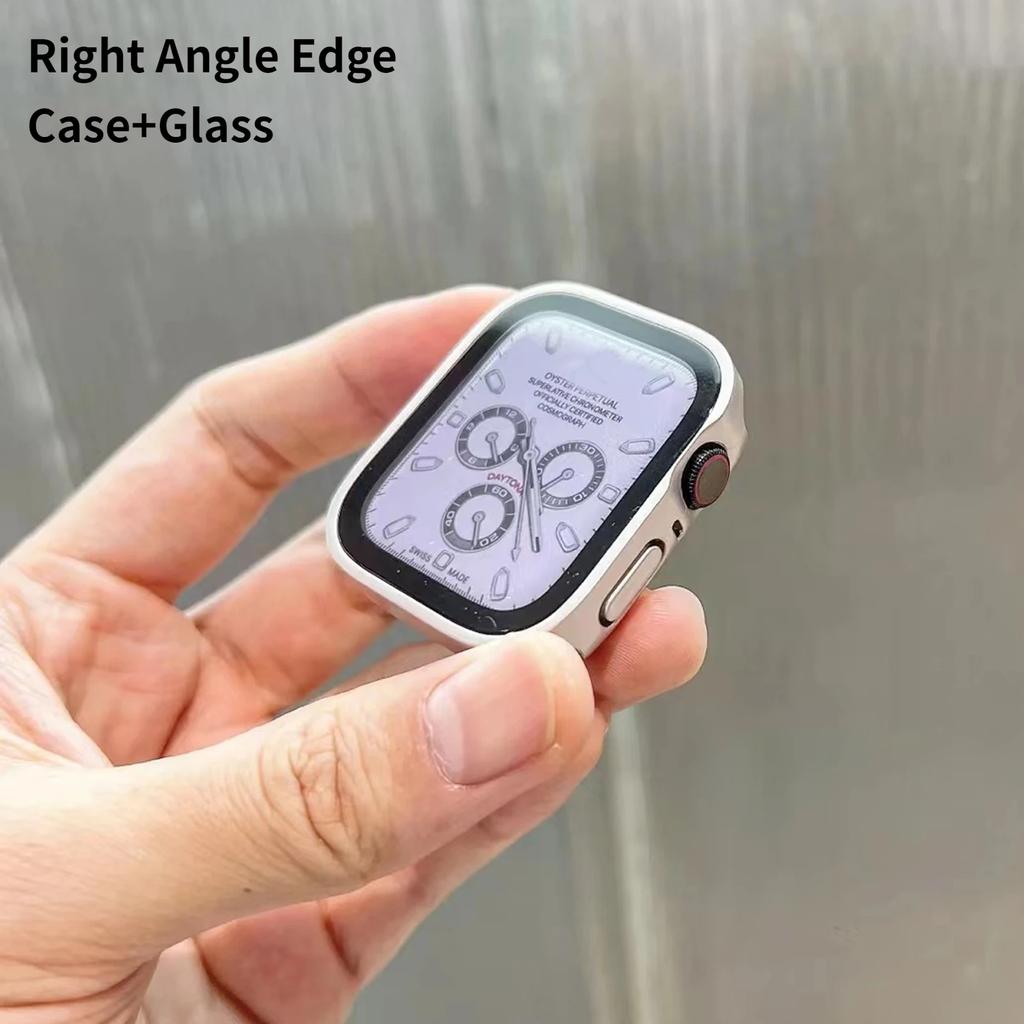 Starlight Bumper Hard Case+Glass For Apple Watch 11 10 42 46mm 9 8 7 41mm 45 Ultra 3 2 1 49mm Film Cover For iwatch 6 SE 40 44mm