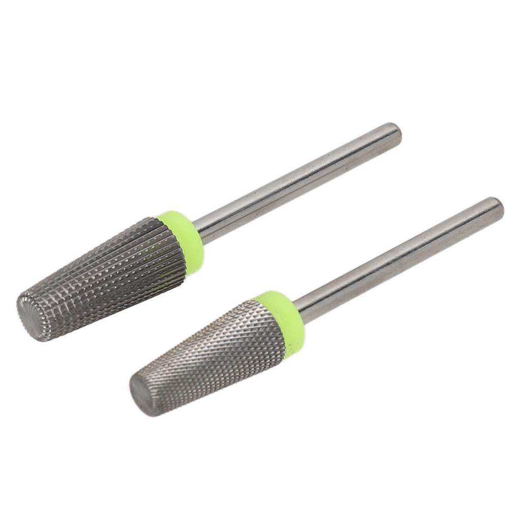 2pcs Tapered Barrel Nail Drill Bit Tungsten Steel Fast Remove Manicure Tool Nail Polish Bit for Acrylic Hard Gel