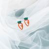 Cute Cartoon Carrot Stud Earrings Temperament Simple Small Exquisite Earrings Girl Heart Earrings