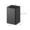 Yamazaki Magnetic Storage Box, Square, Black, Approx. W7 x D7.2 x H10.5cm, Tower, Small Item Storage, Dividers, with Hooks, 4849