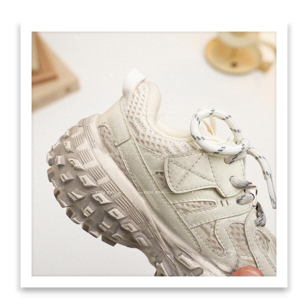 XSHX "Paris tire shoes" retro children's dad sports shoes spring and autumn double net boys and girls [Wenzhou shoes]
