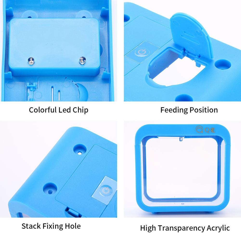5 Farben Fischbox mit Licht, kreatives, abnehmbares Mini-Gehäuse, Aquarium-Aquarium-Zubehör