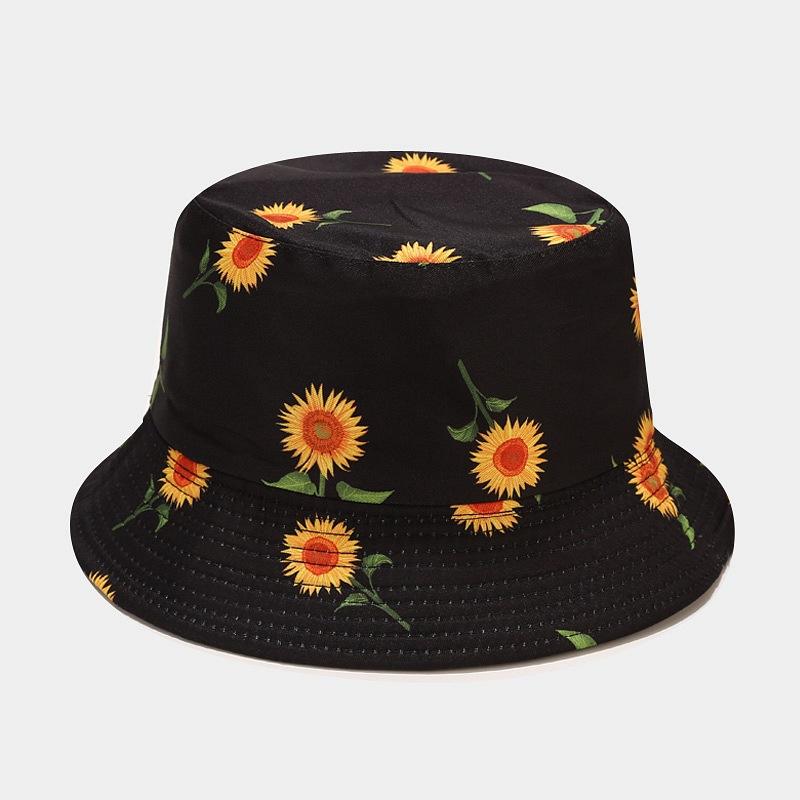 fashion plant printing pattern fisherman hat spring and summer outdoor sun protection fisherman cap unises fishing caps