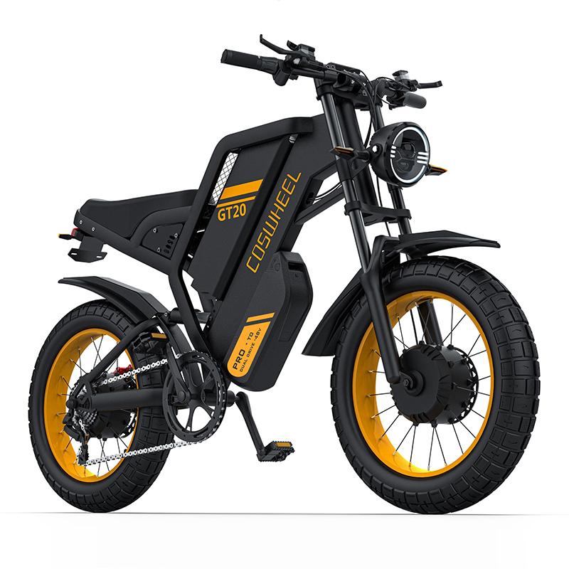 Bicicleta de Montaña Eléctrica Coswheel GT20 Doble Motor, 2000W/4000W, Batería 20AH/40Ah Neumático Ancho de 20 Pulgadas Ebike Todoterreno Off-Road