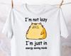 Funny Fat Cat T-Shirt: Energy Saving Mode, Kitten Tee