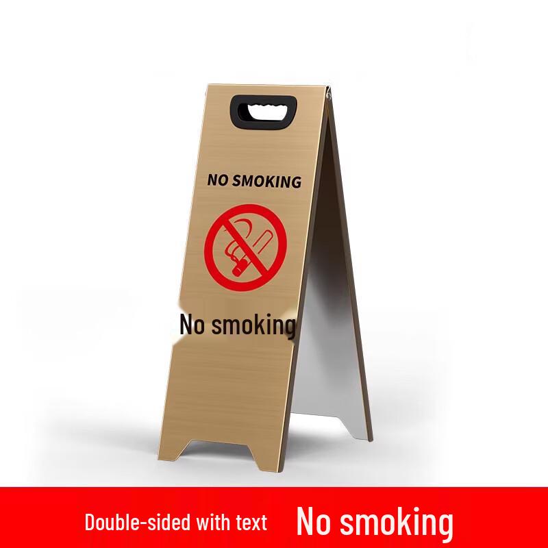 

Rose Gold Stainless Steel No Smoking Warning Sign