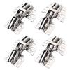 Set of 4 Stainless Steel Soft-Close Hinges for Kitchen RV and Furniture Doors Providing Controlled and Quiet Door Movement