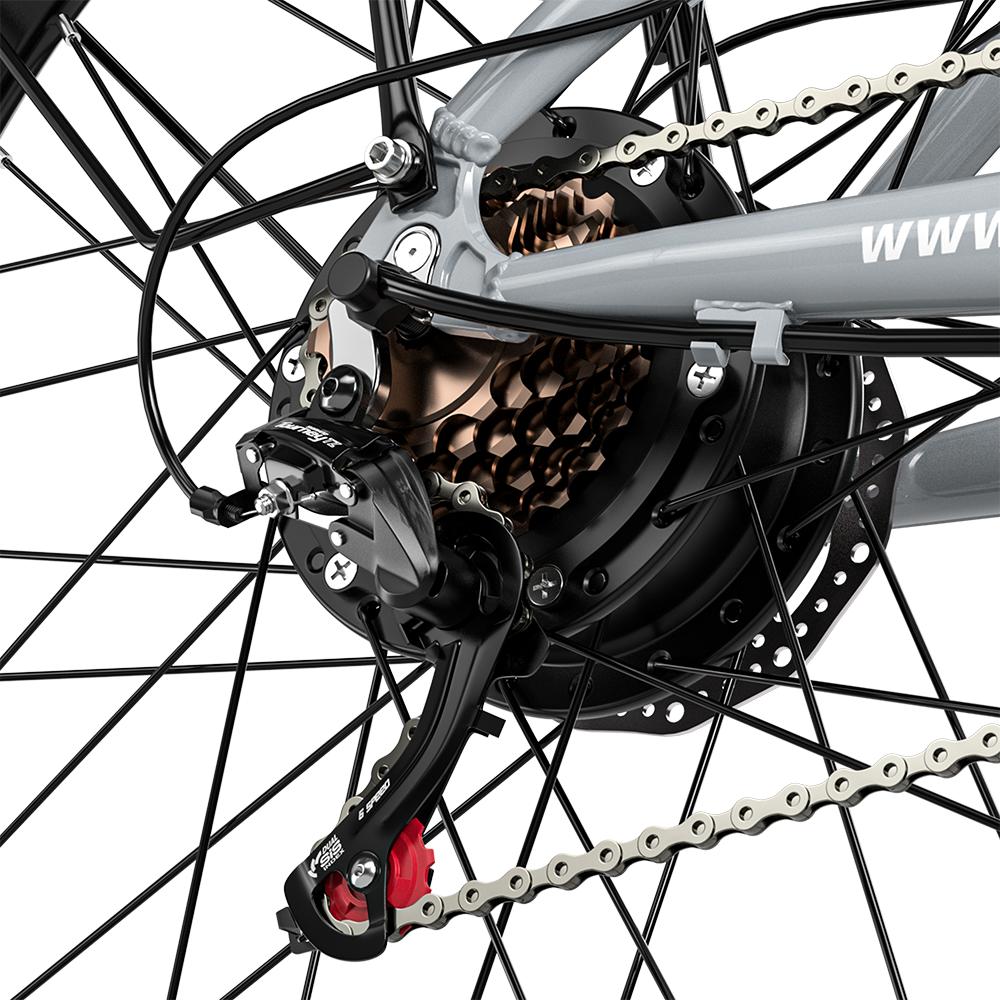 JOOBIKE JOO2 Electric Bike, 1000W Brushless Motor, 48V 16Ah Battery, 29×2.25'' Tires, 7-Speed, Hydraulic Brakes, LCD Display, 90km Range, 45km/h, Grey