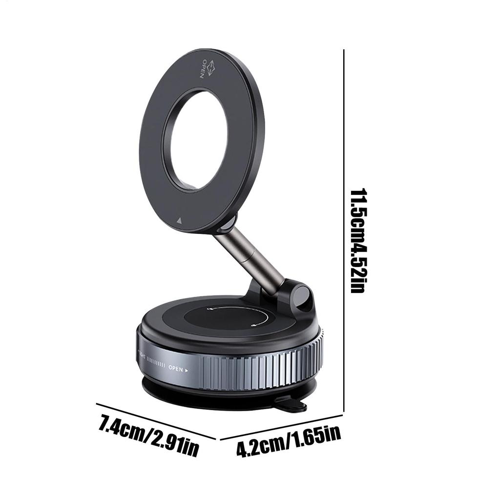 Car Mount Electric Vacuum Magnetic Holder Foldable Strong Suction Stand For Cell Phone For Phone Live Streaming