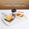 Non-Slip Rectangular Burger Tray for Restaurants