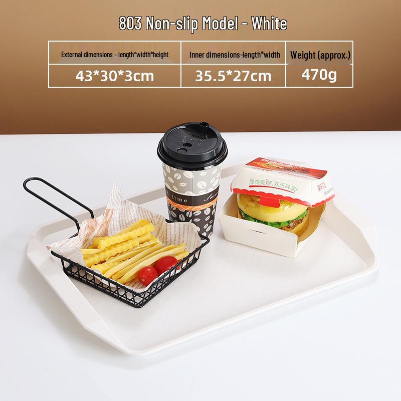 Non-Slip Rectangular Burger Tray for Restaurants
