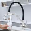 3 in 1 Kitchen Faucet Pure 360 Rotation sink Crane Handles Dual Water Functions Mode Filter Mixer Taps