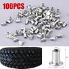 Qiilu 100pcs Tire Stud Screws Tire Anti-Slip Tips for Auto SUV ATV 9mm