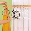 Multi-Functional Ring Scarf Hanger Single Plastic Coated Non-Slip Towel Rack Storage Trace Simple Tie Hanger
