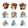 Schattige Dierlijke Toiletstickers Waterdicht Grappige Walvis/Schotse Hooglander/Krab Toiletdeksel Decals DIY Zelfklevende Badkamer Wandstickers