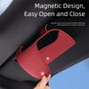PU Leather Sun Visor Glasses Holder Multi-functional Wear-Resistant Sunshade Plate Organizer Universal Auto Sunglasses Holder