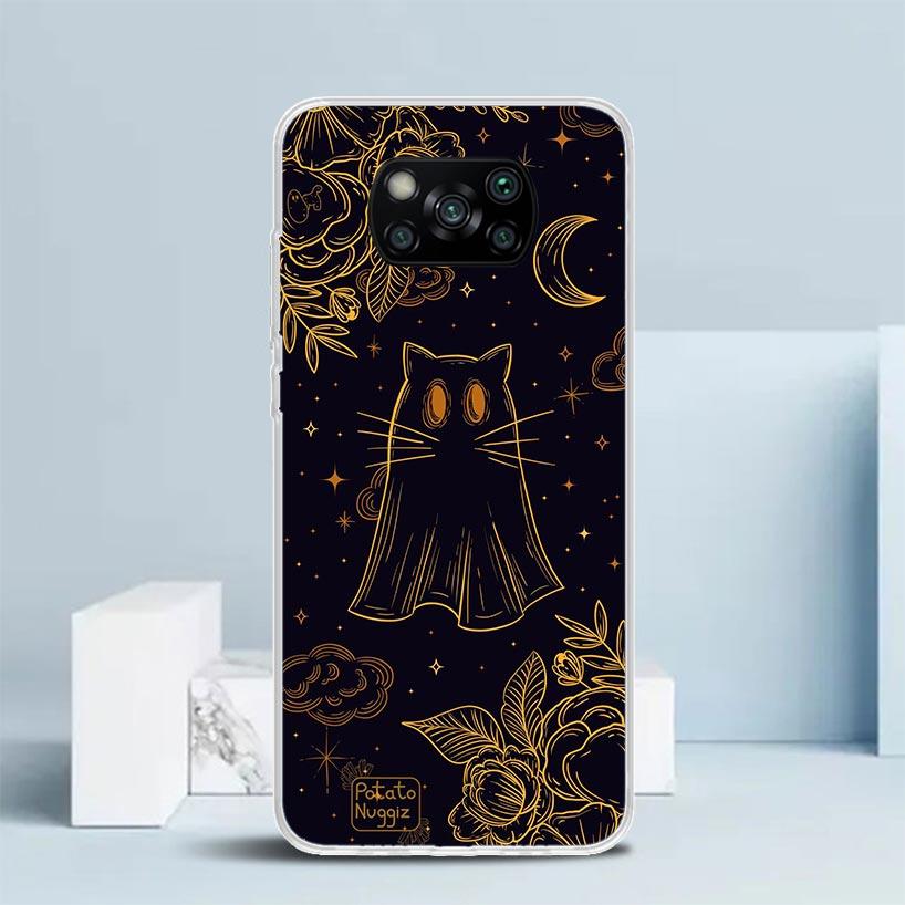 Sött Halloween-spöke Mjukt Fodral för Xiaomi Poco F7 Ultra X7 X6 X5 Pro M7 Fodral Redmi 15 15C 13 13C 12 12C 10 10C Tryckt Skydd