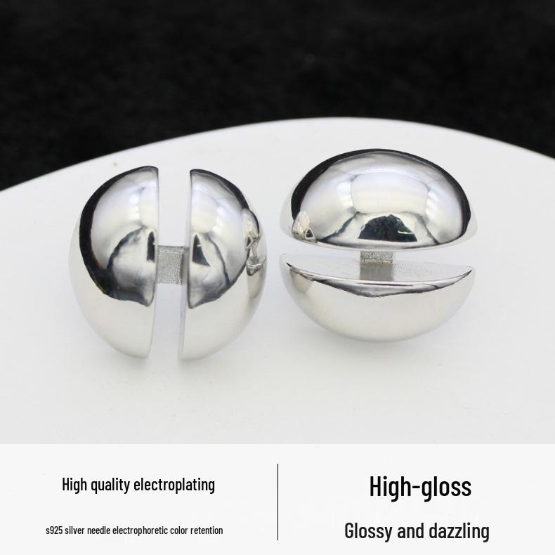 Europäische & Amerikanische Metallkugel H-förmige Damenmode Ohrstecker