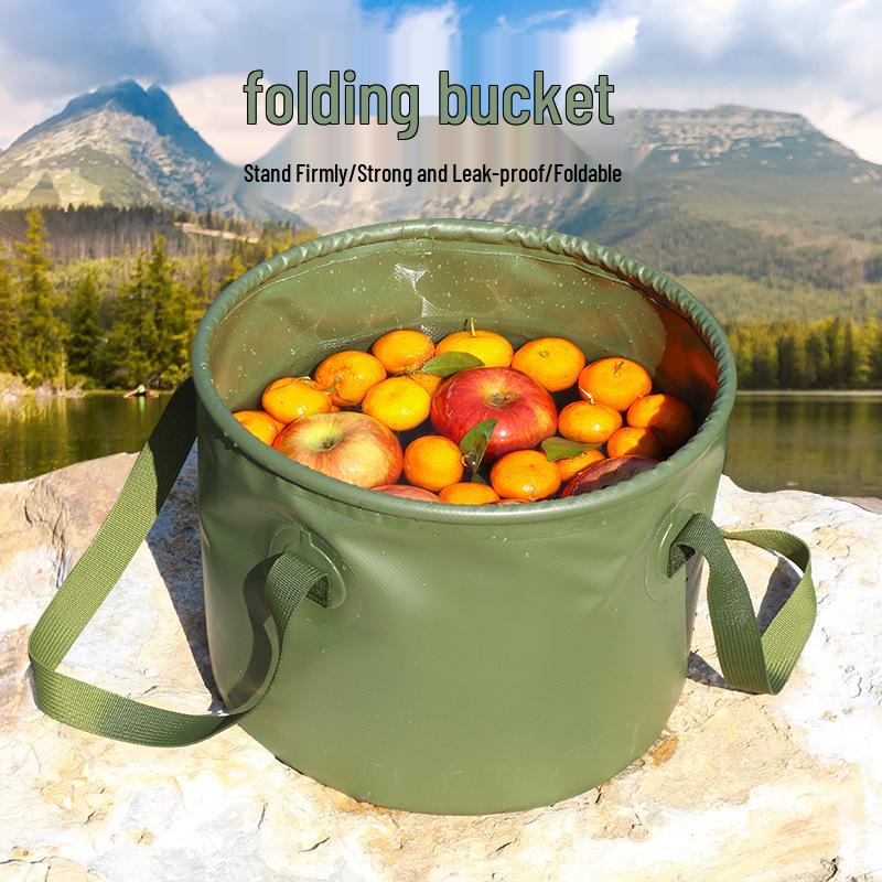 

Большой портативный складной таз для путешествий: Многоразовое использование для мытья фруктов, лица и ног - Идеально для кемпинга и пикников Gray 20L