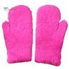 Women Mittens 1 Pair Adults Thickened Stretchy Soft Fuzzy Cozy Cold Ladies Resistant Solid Color Windproof Winter Gloves for Outdoor