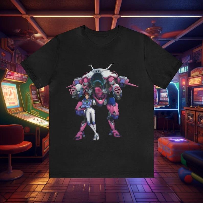 Funny DVa Mech Overwatch 2 Unisex TShirt S