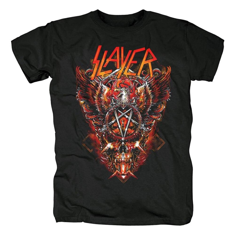 Vintage Slayer Show No Mercy T Shirt Unisexs Fashion Short Sleeve Tshirt Harajuku Streetwear Hip Hop Cotton T-Shirt Tee Tops