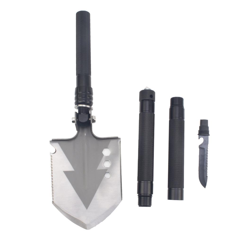 Outdoor Multi-Functional Engineer Shovel - Folding Camping Equipment, Vehicle-Mounted Self-Defense Shovel for Outdoor Activities