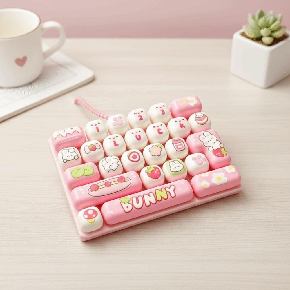 Creative Style Mini Keyboard Pendant Cute Design Keyboard Keychain  Children Use