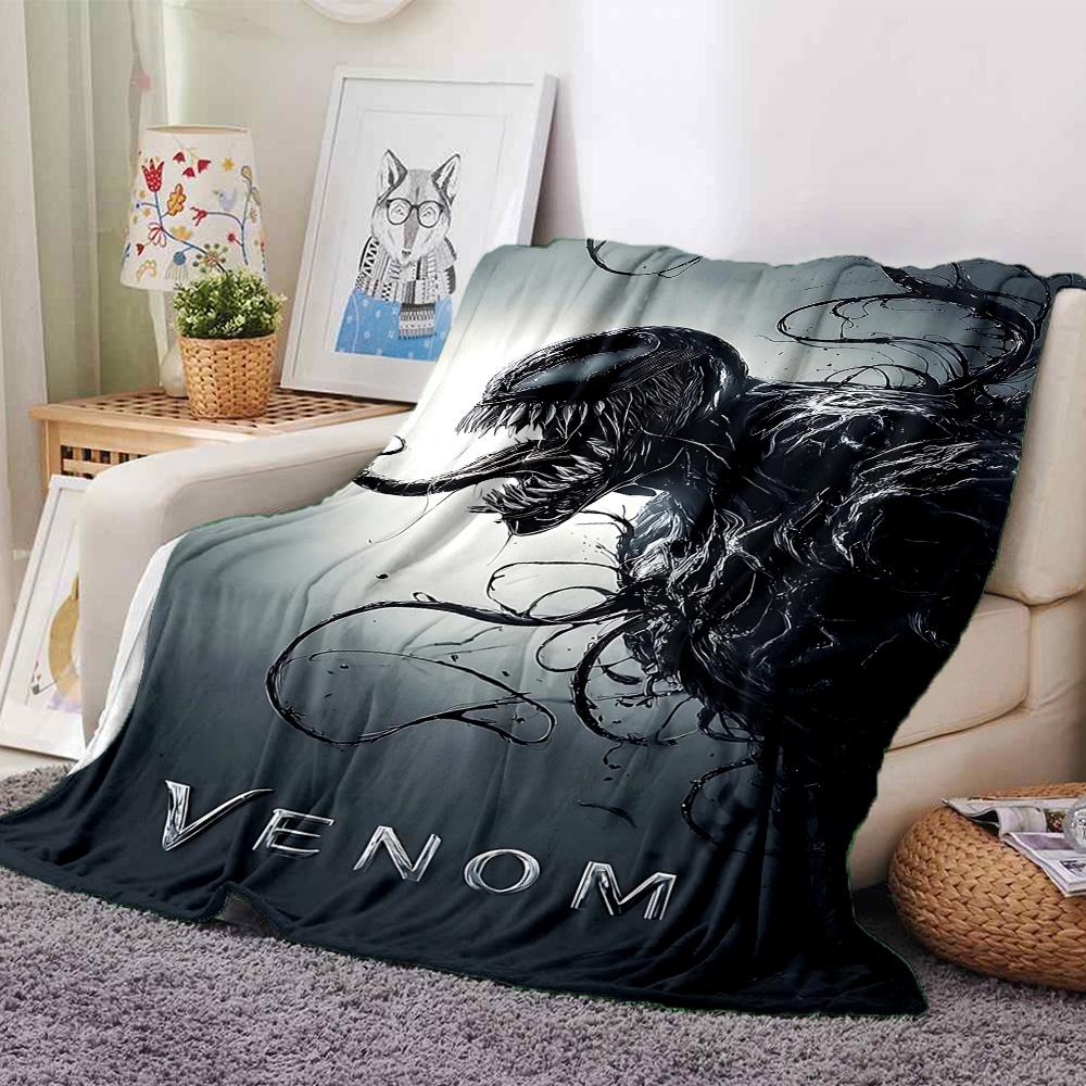1pc Venom Moonlit Transformation flannel Blanket for Super Soft Cute Comfort Blanket for Travel Bedding Couch Sofa Blanket Y82524
