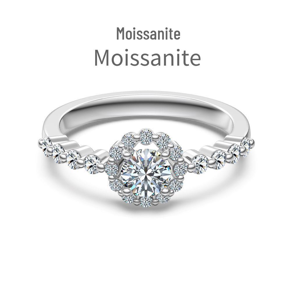 Stilvoller S925 Sterling Silber Ring für Mädchen - Leichter Luxus, Super Glänzend, Modern für den täglichen Gebrauch