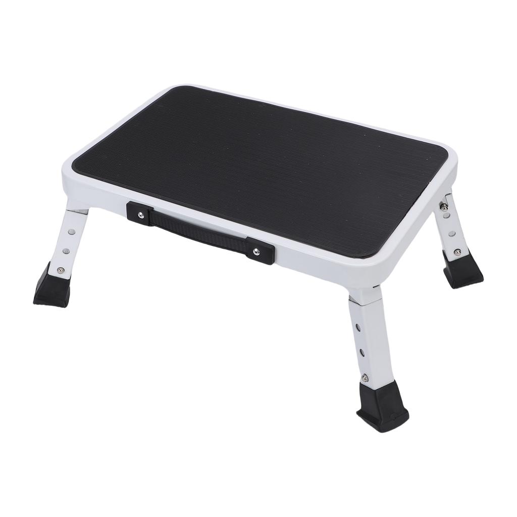 Ein-Stufen-Hocker Multifunktional Tragbar Faltbar Ein-Stufen-Leiter mit Rutschfester Plattform Gummifüßen für Hausarbeit