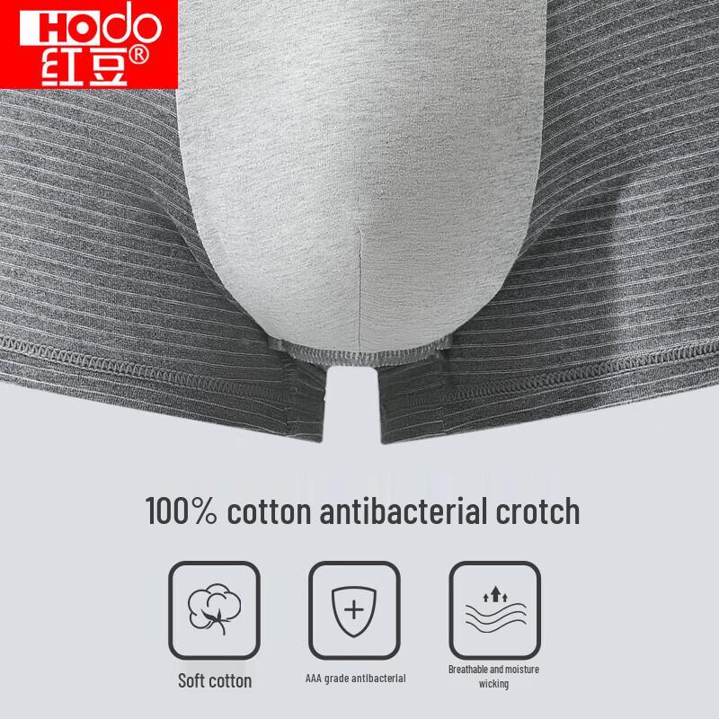 Hodo Men's Pure Cotton Antibacterial Boxer Briefs