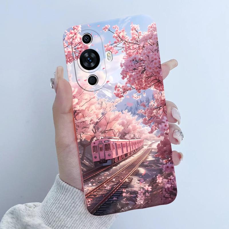 For Huawei Nova 12s Case FOA-LX9 Flower Girl Design Soft Silicone Cover For Huawei Nova 11 Nova11 Pro Ultra Nova12s Phone Cases