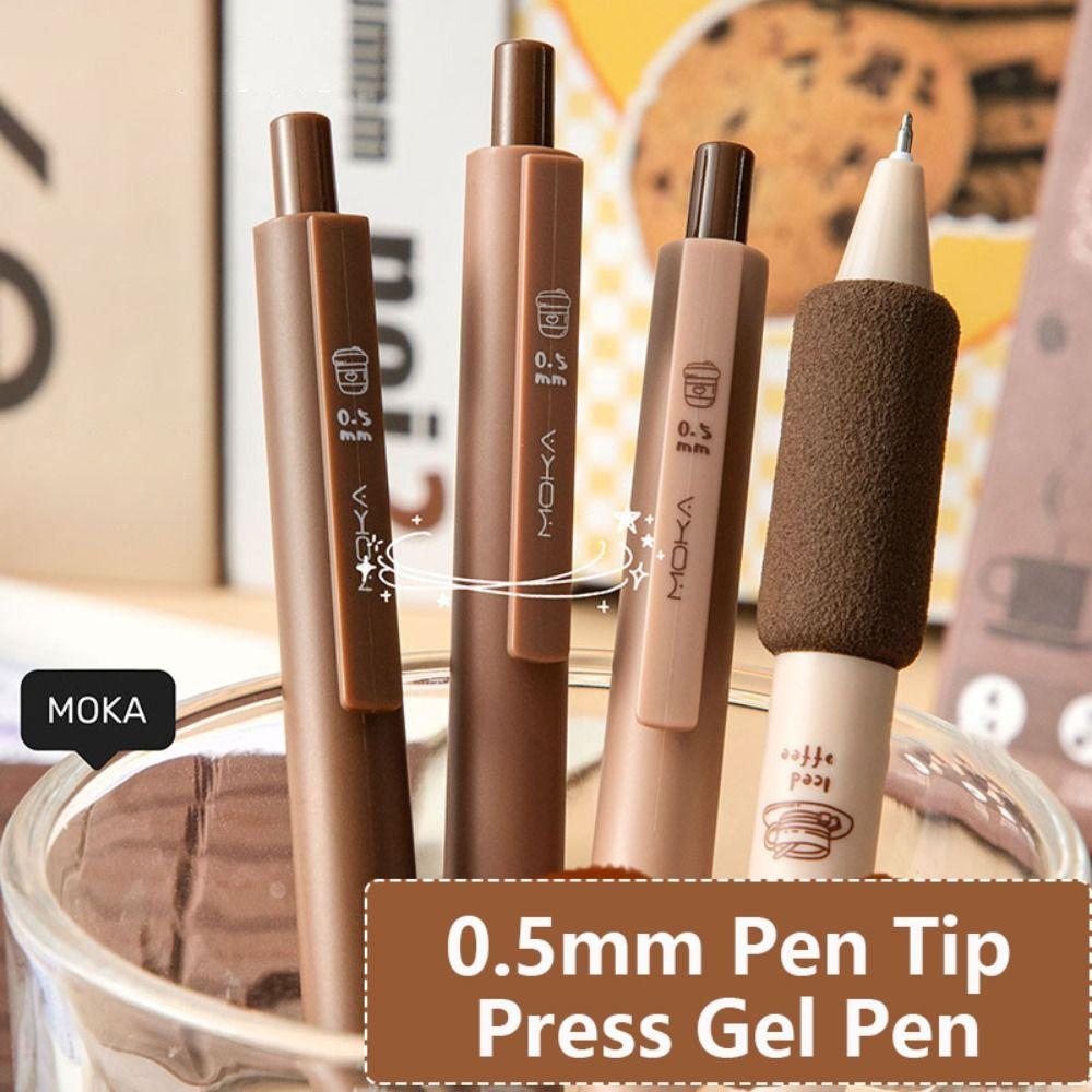4PCS/Set ST Tip Neutral Pen Press Type Ballpoint Pen Quick Drying Gel Pen  Student Specific