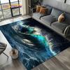 2025 New Style Blue Green Seawater Sea Wave Scenery Carpet Rug for Living Room Bedroom Home Sofa Decoration,Non-slip Floor Mat