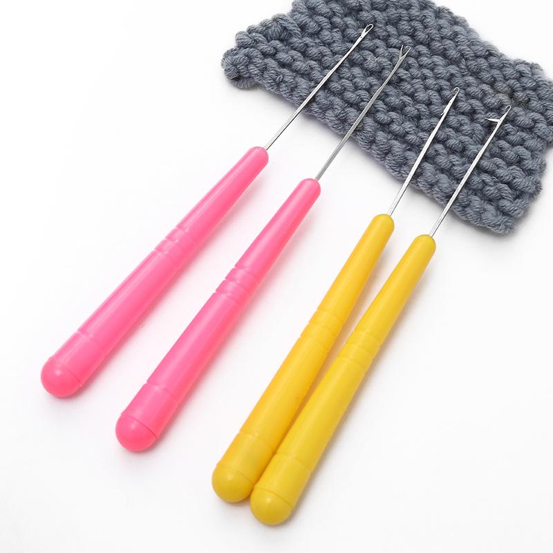 Ganchillo de Tres Vías con Accesorio de Gancho de Lengüeta para Bordado de Cuentas, Herramientas Tejidas a Mano, Ganchillo Pequeño para Zapatos de Hilo de Tejer