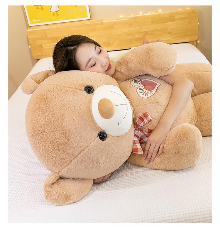 Sweet Ribbon Teddy Bear Plush Doll - Perfect Birthday Gift for Girls