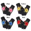 Soft Winter Gloves Embroidered Flower All Finger Gloves Knitted Gloves  Outdoor Cycling Driving