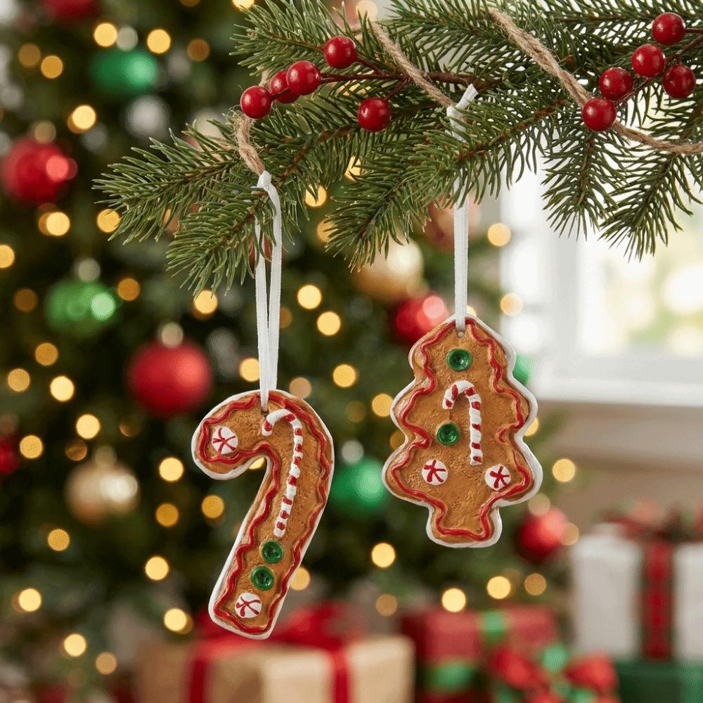 1/2/3Pcs Handmade Christmas Tree Hanging Pendants Painted Christmas Tree Ornaments  Seasonal Decor