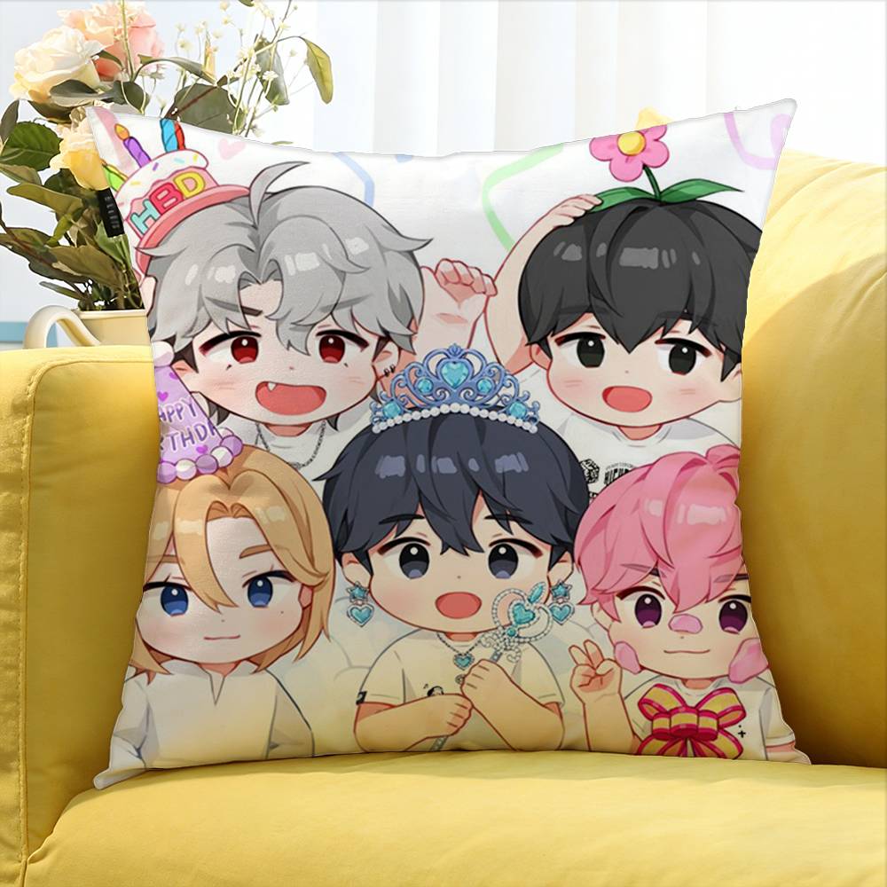 Kawaii Kpop Style P-Plave Caligo Pt Various Sizes Square Pillow Case For Car Home Bedchamber Decor