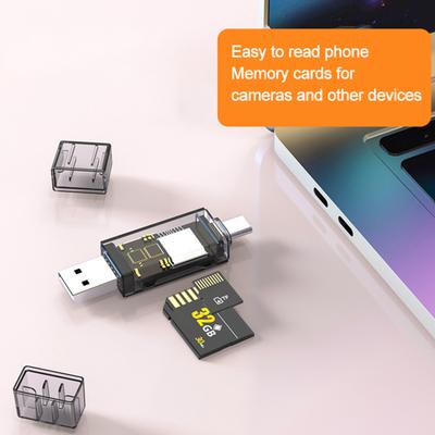 USB 3 Type-C Reader 2-in-1 Card Data High-Speed Transfer Plug And Play OTG Connection