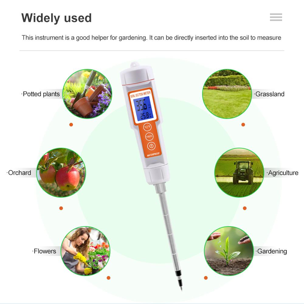 3 In 1 Digital Soil Meter SOIL-661 EC TDS Temperature Soil Tester Plant Crop Soil Quality Detector for Agriculture Garden Farm