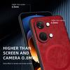 For OnePlus Ace 2 2 Pro 2V Fine Hole PU Cow Pattern Leather Magnetic Ring Soft Edge Anti-drop Anti-fingerprint Phone Case