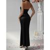 Female Slim Solid Color Strap Breast Evening Dress Long Skirt Women's Clothing