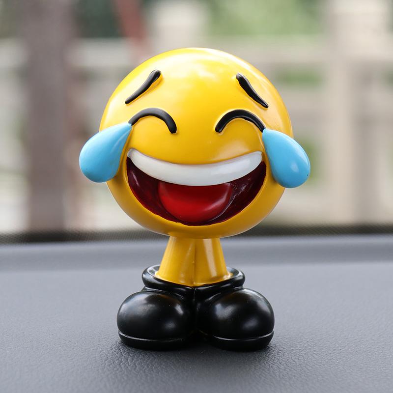 Car Interior Decoration Personality Shaking Head Doll Expression Chartered Car Center Console Car Decoration High-end Man