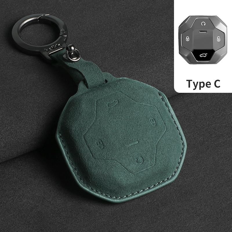 Suede Car Key Case Cover For Jetour T2 Traveler Car Key Protective Shell Accessories
