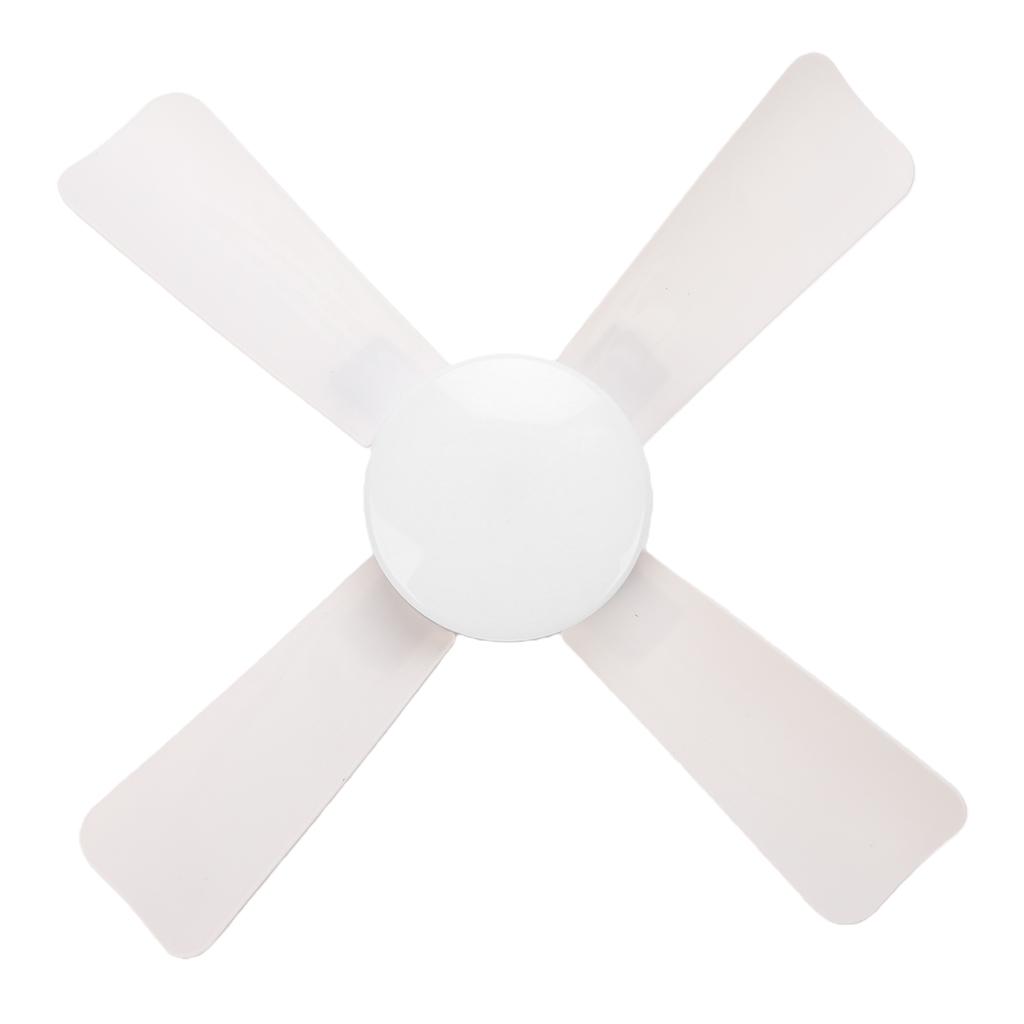 LED Socket Ceiling Fan Light Dimmable Ceiling Fan with Remote Control E27 Base for Living Room White