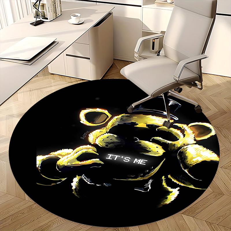 Freddy Fazbear,It's Me Chair mat Round Rug Office carpet, Machine Washable, Non slip, Suitable for Living Rooms, Bedrooms
